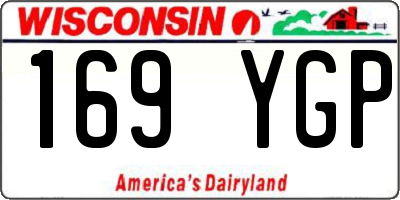 WI license plate 169YGP