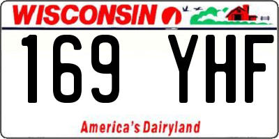 WI license plate 169YHF