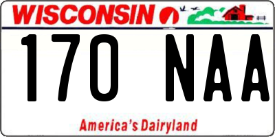 WI license plate 170NAA