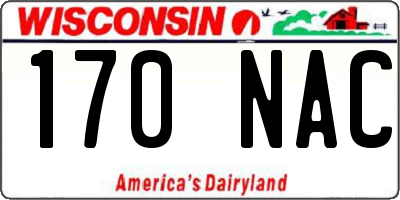 WI license plate 170NAC