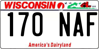 WI license plate 170NAF