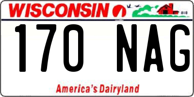 WI license plate 170NAG