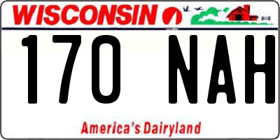 WI license plate 170NAH