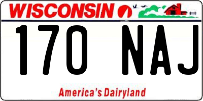 WI license plate 170NAJ