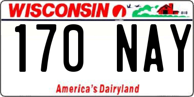 WI license plate 170NAY