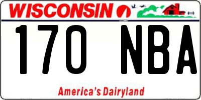 WI license plate 170NBA