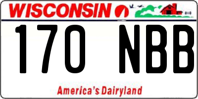 WI license plate 170NBB