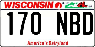 WI license plate 170NBD