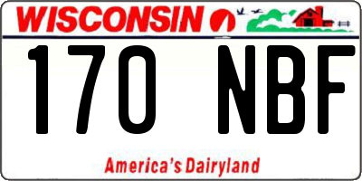 WI license plate 170NBF