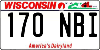 WI license plate 170NBI