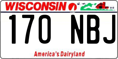 WI license plate 170NBJ