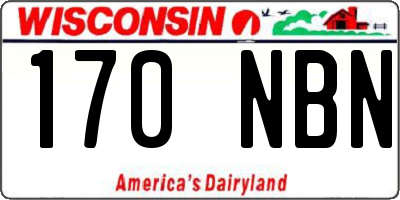 WI license plate 170NBN