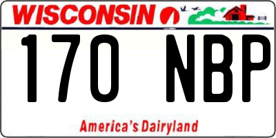 WI license plate 170NBP