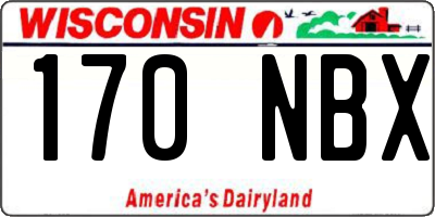 WI license plate 170NBX