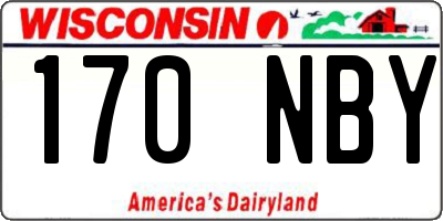 WI license plate 170NBY