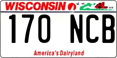 WI license plate 170NCB