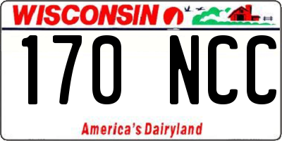 WI license plate 170NCC