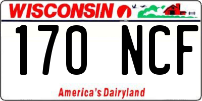 WI license plate 170NCF