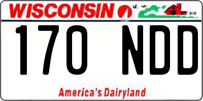 WI license plate 170NDD