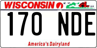 WI license plate 170NDE