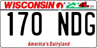 WI license plate 170NDG