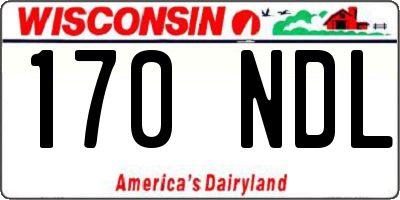 WI license plate 170NDL
