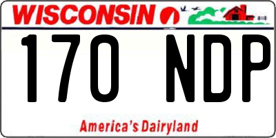 WI license plate 170NDP