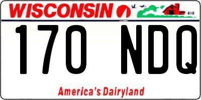 WI license plate 170NDQ