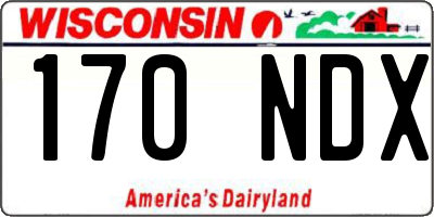 WI license plate 170NDX