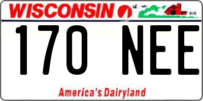 WI license plate 170NEE