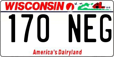 WI license plate 170NEG