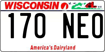 WI license plate 170NEO