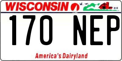 WI license plate 170NEP