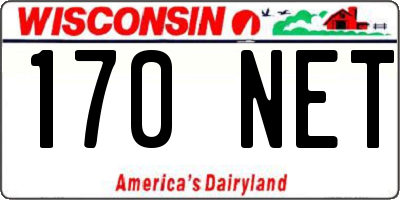 WI license plate 170NET