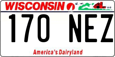 WI license plate 170NEZ