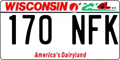 WI license plate 170NFK