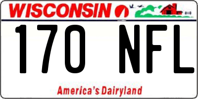 WI license plate 170NFL