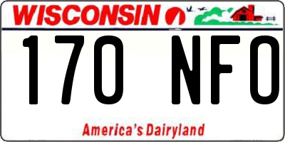 WI license plate 170NFO