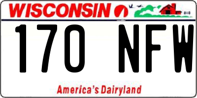 WI license plate 170NFW
