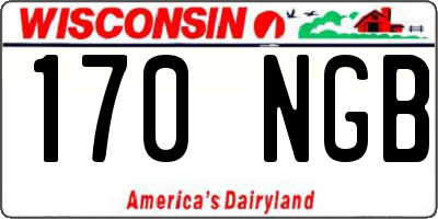 WI license plate 170NGB