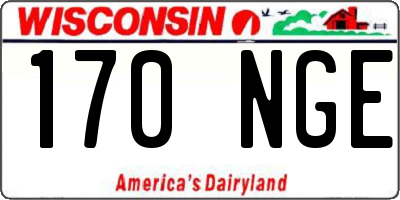 WI license plate 170NGE