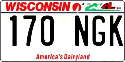 WI license plate 170NGK
