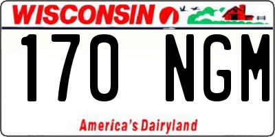 WI license plate 170NGM