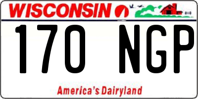 WI license plate 170NGP