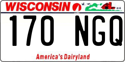 WI license plate 170NGQ
