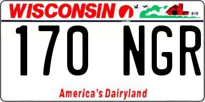 WI license plate 170NGR