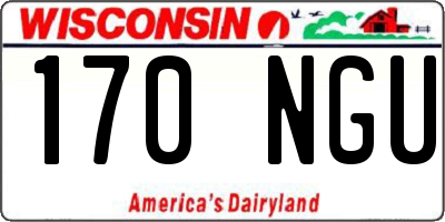 WI license plate 170NGU