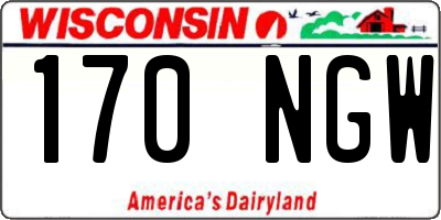 WI license plate 170NGW