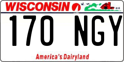 WI license plate 170NGY