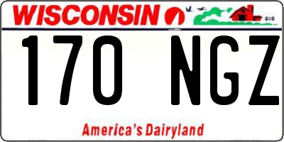 WI license plate 170NGZ
